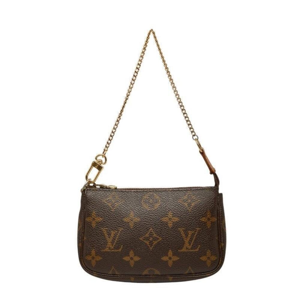 Louis Vuitton Monogram Mini Pochette Accessoires Pouch Brown